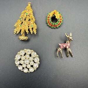 Festive Holiday Brooch Bundle